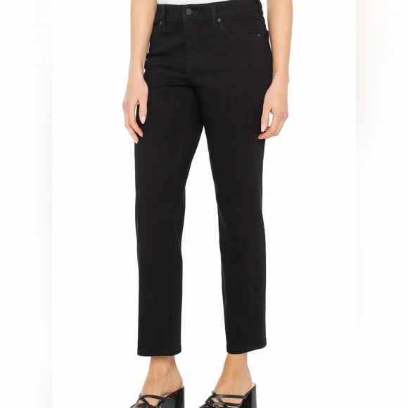 NWT Liverpool Black High Waist Ankle Non-Skinny Skinny Jeans 14 Firm Price - Picture 1 of 6